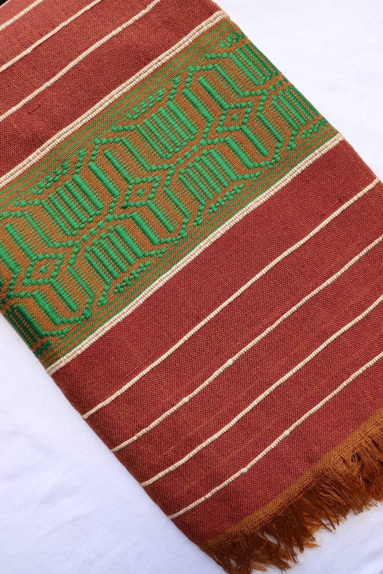 Brown and Green Scarf