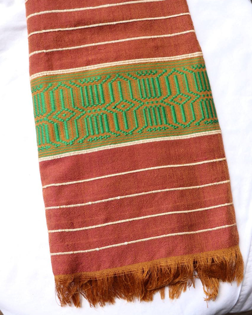 Brown and Green Scarf