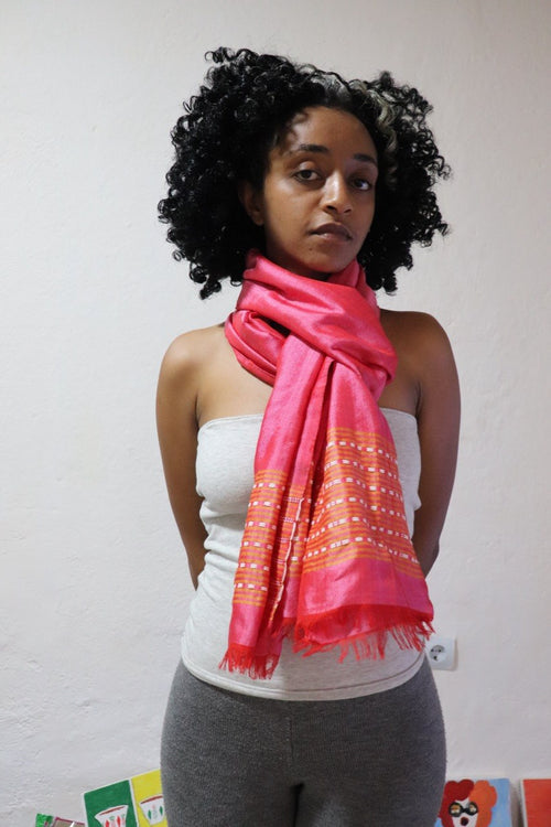 Pink scarf