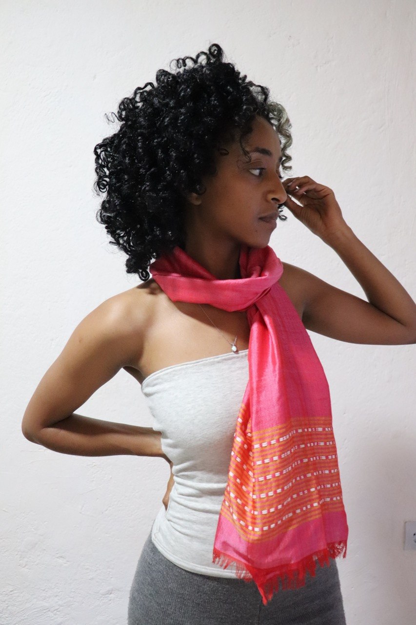 Pink scarf
